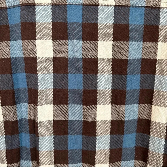 Hayden Women’s Long Sleeve Button Up Blue Plaid Top with Lace Trim Sz 1XL GUC - Picture 8 of 10